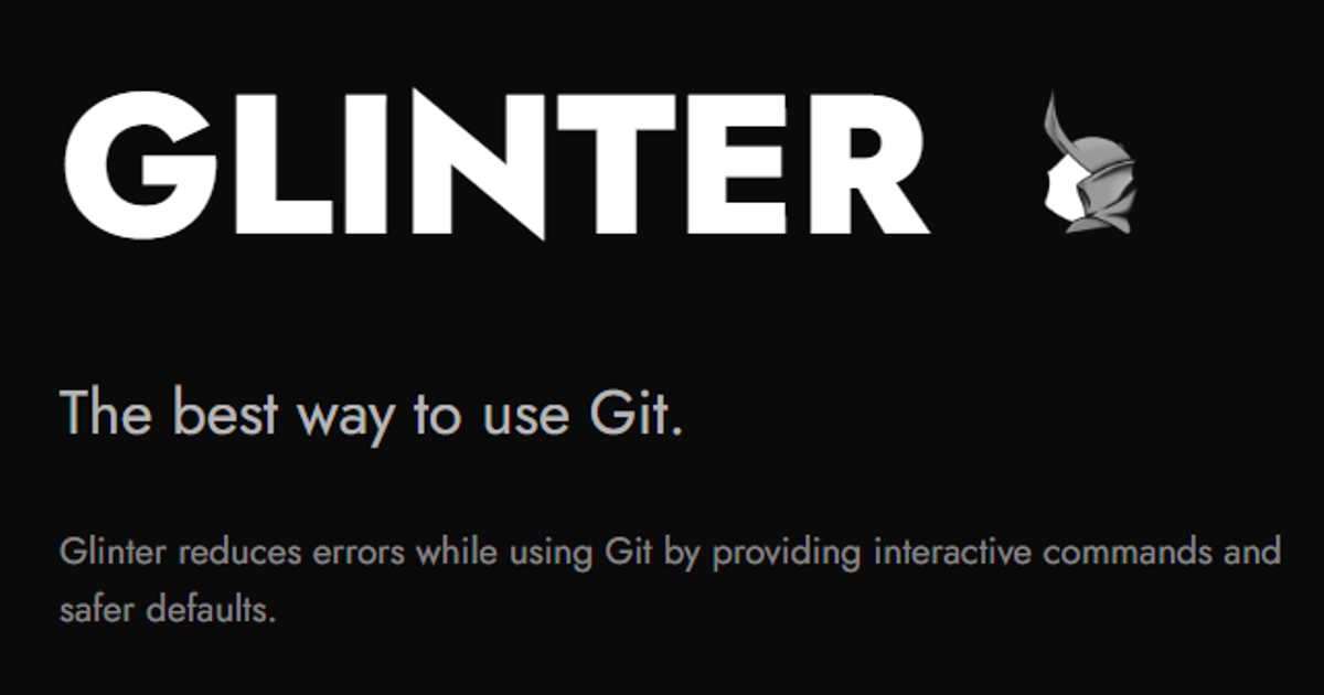 Glinter | Git Alias Tool & Interactive Git Workflow CLI